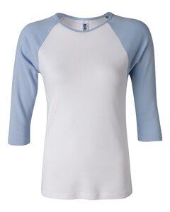 Bella+Canvas 2000 - Ladies Baby Rib Three-Quarter Sleeve Raglan T-Shirt