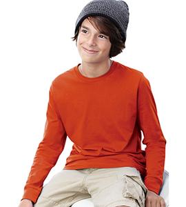 LAT 6201 - Youth Fine Jersey Long Sleeve T-Shirt Naranja