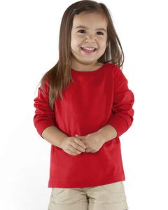 Rabbit Skins 3302 - Fine Jersey Toddler Long Sleeve T-Shirt Roja