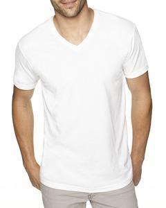 Next Level 6440 - Men's Premium Fitted Sueded V-Neck Tee Blanca