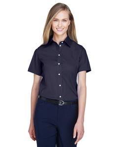 Devon & Jones D620SW - Ladies Crown Collection Solid Broadcloth Short Sleeve Shirt Marina
