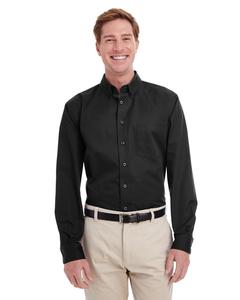 Harriton M581 - Men's Foundation 100% Cotton Long Negro