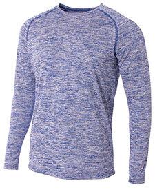 A4 A4N3305 - Adult Space Dye Long Sleeve Performance Tee Real
