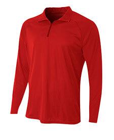 A4 A4N4268 - Adult Daily 1/4 Zip Jersey Scarlet