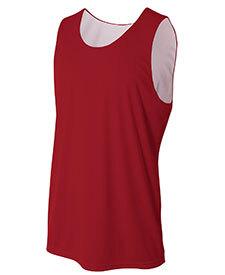 A4 A4NB2375 - Youth Reversible Jump Jersey Cardinal/White