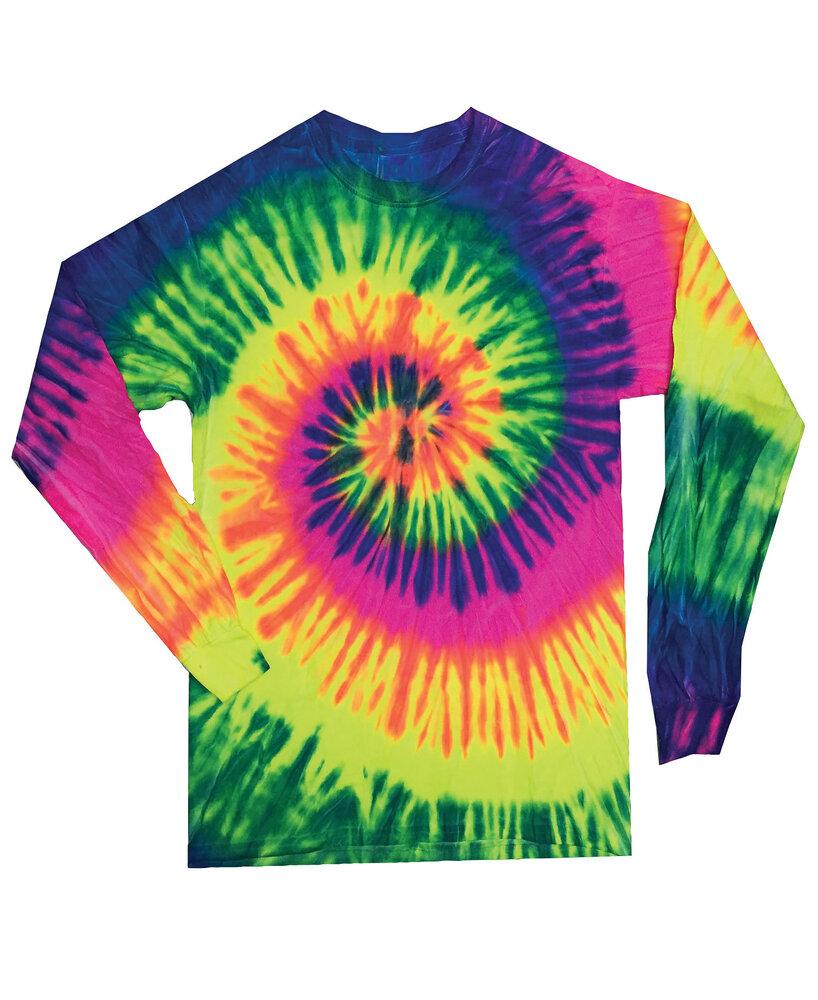 Colortone T904P - Youth Neon Rainbow Long Sleeve Tee