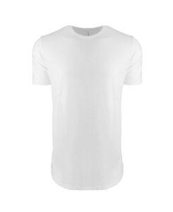 Next Level NL3602 - Remera larga con cuello redondo de algodón para hombre Blanca