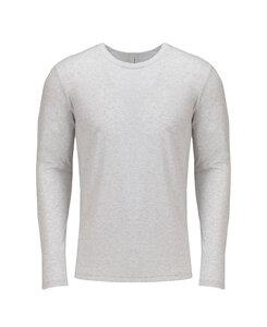 Next Level NL6071 - Men's Tri-Blend Long Sleeve Tee Heather White