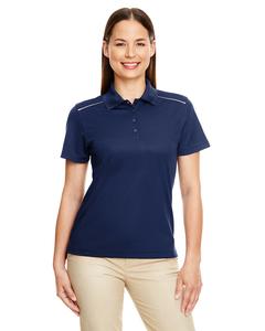 Core 365 78181R - Ladies Radiant Performance Piqué Polo with Reflective Piping Clásico Armada