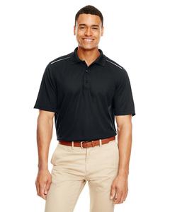Core 365 88181R - Men's Radiant Performance Piqué Polo with Reflective Piping Negro