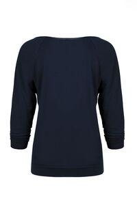 Next Level 6951 - Remera mangas raglan de tres cuartos Midnight Navy