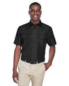 Harriton M580 - Men's Key West Short-Sleeve Performance Staff Shirt Negro