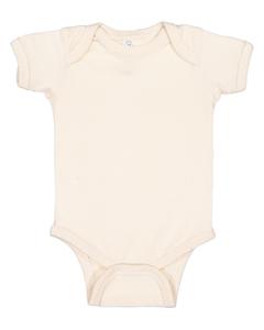 Rabbit Skins 4400 - Infant 5 oz. Baby Rib Lap Shoulder Bodysuit Naturales