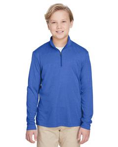 Team 365 TT31HY - Youth Zone Sonic Heather Performance Quarter-Zip Sp Royal Heather