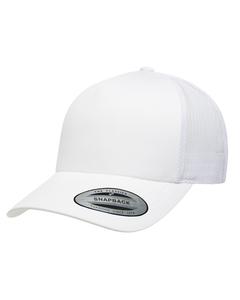 Yupoong 6506 - Adult 5-Panel Retro Trucker Cap Blanca