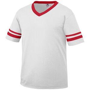 Augusta Sportswear 360 - Remera jersey con mangas con rayas Blanco / Rojo