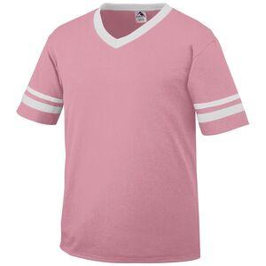 Augusta Sportswear 360 - Remera jersey con mangas con rayas Rosa / blanco