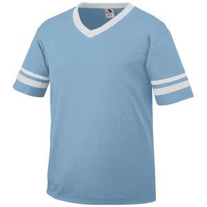Augusta Sportswear 360 - Remera jersey con mangas con rayas Light Blue/White