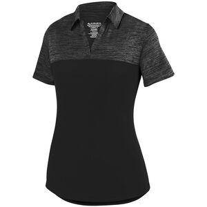 Augusta Sportswear 5413 - Ladies Shadow Tonal Heather Polo Negro