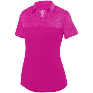 Augusta Sportswear 5413 - Ladies Shadow Tonal Heather Polo Power Pink