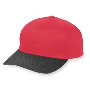 Augusta Sportswear 6204 - Six Panel Cotton Twill Low Profile Cap Rojo / Negro