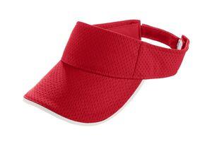Augusta Sportswear 6223 - Athletic Mesh Two Color Visor Red/White
