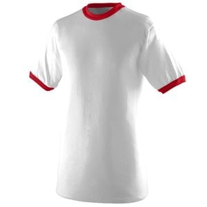 Augusta Sportswear 710 - Ringer T Shirt Blanco / Rojo