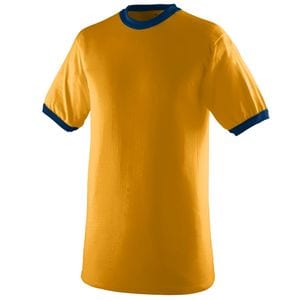 Augusta Sportswear 710 - Ringer T Shirt Oro / azul marino