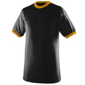 Augusta Sportswear 710 - Ringer T Shirt Black/Gold