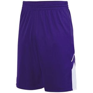 Augusta Sportswear 1169 - Youth Alley Oop Reversible Short Purple/White