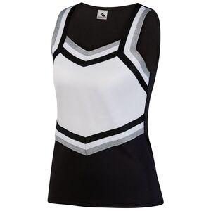 Augusta Sportswear 9141 - Girls Pike Shell Black/ White/ Metallic Silver