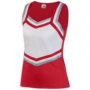 Augusta Sportswear 9141 - Girls Pike Shell Red/ White/ Metallic Silver