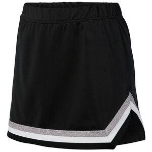 Augusta Sportswear 9145 - Ladies Pike Skirt Black/ White/ Metallic Silver