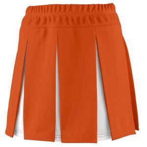 Augusta Sportswear 9116 - Girls Liberty Skirt Orange/White