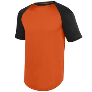 Augusta Sportswear 1508 - Wicking Short Sleeve Baseball Jersey Orange/Black