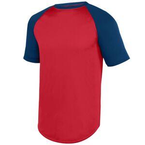 Augusta Sportswear 1508 - Wicking Short Sleeve Baseball Jersey Red/Navy