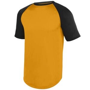 Augusta Sportswear 1509 - Youth Wicking Short Sleeve Baseball Jersey Gold/Black