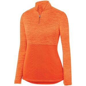 Augusta Sportswear 2909 - Ladies Shadow Tonal Heather 1/4 Zip Pullover Naranja