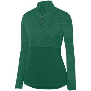 Augusta Sportswear 2909 - Ladies Shadow Tonal Heather 1/4 Zip Pullover Verde oscuro