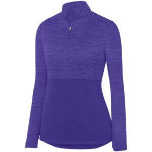 Augusta Sportswear 2909 - Ladies Shadow Tonal Heather 1/4 Zip Pullover Púrpura