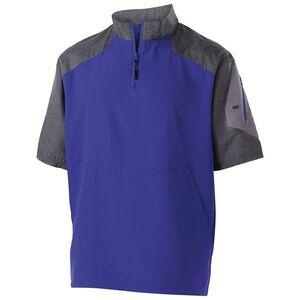 Holloway 229545 - Raider  Short Sleeve Pullover  Carbon Print/ Purple