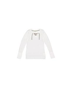 LAT Apparel LA3538 - LAT Ladies Long Sleeve Lace-Up Fine Jersey Tee