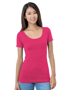 Bayside BA3405 - Youth Wide Scoop Neck T-Shirt Bright Pink