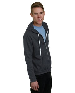 Bayside BA875 - Unisex Full-Zip Fashion Hooded Sweatshirt Carbón de leña Heather