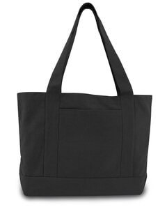 Liberty Bags 8870 - Seaside Cotton Canvas Pigment-Dyed Boat Tote Bañada Negro