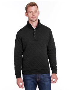 J. America JA8890 - Adult Quilted Snap Pullover Negro