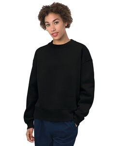 Bayside 7702BA - Ladies Crewneck Sweatshirt Negro