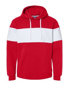 J. America 8644JA - Men's Varsity Pullover Hooded Sweatshirt Roja