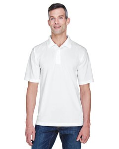 UltraClub 8445 - Men's Cool & Dry Stain-Release Performance Polo Blanca
