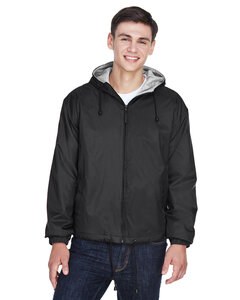 UltraClub 8915 - Adult Fleece-Lined Hooded Jacket Negro